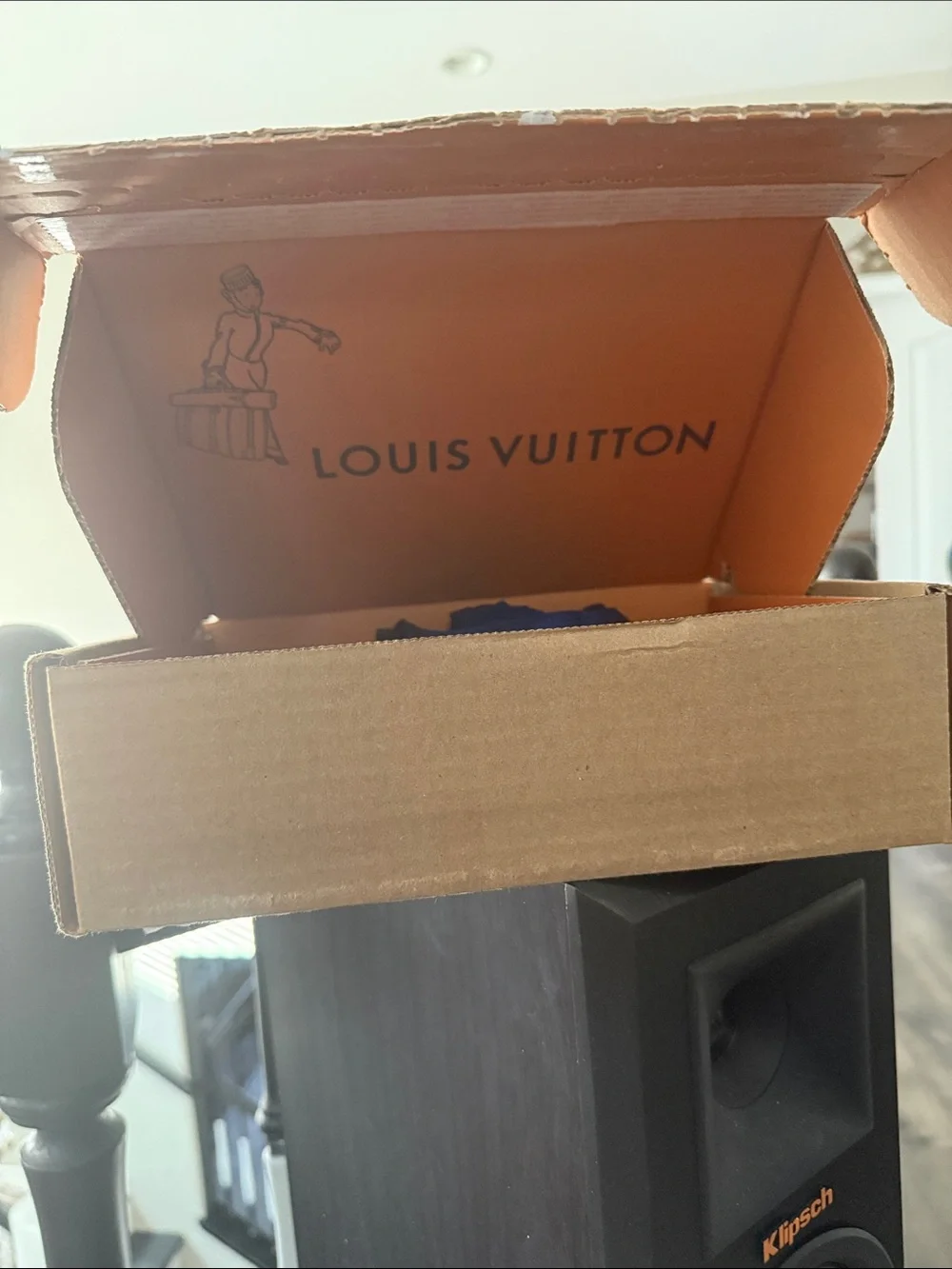 Louis Vuitton Orange Branded Gift Box with Logo